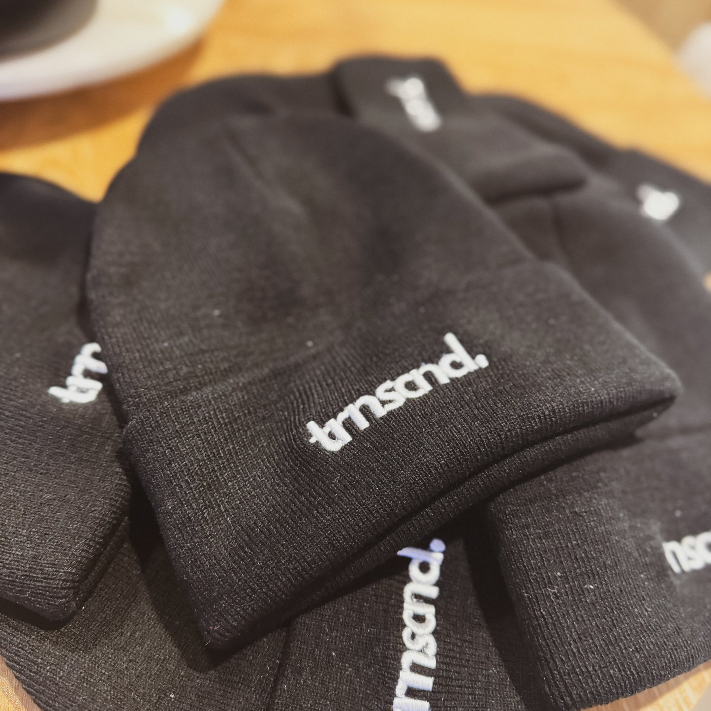 TRNSCND LOGO BEANIE // BLACK
